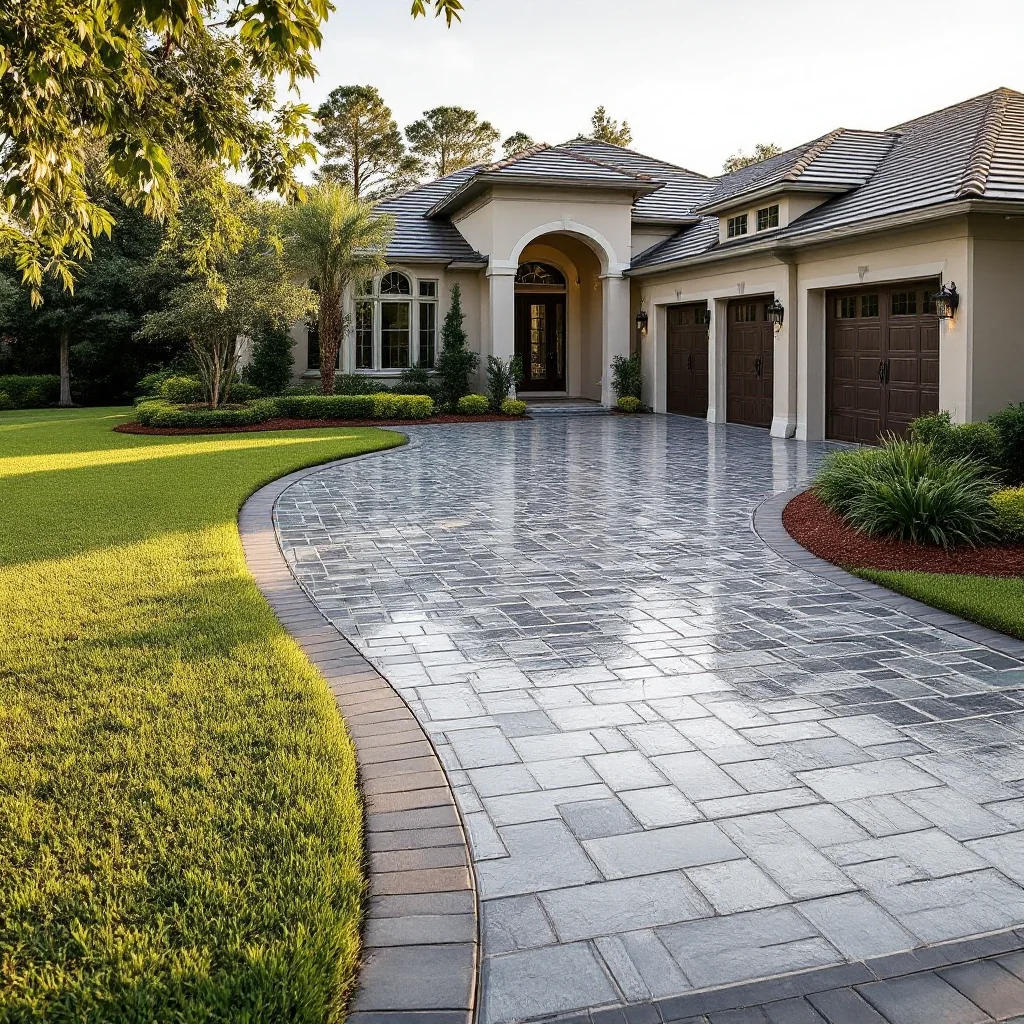 Paver Style Driveway in the Tampa Bay area