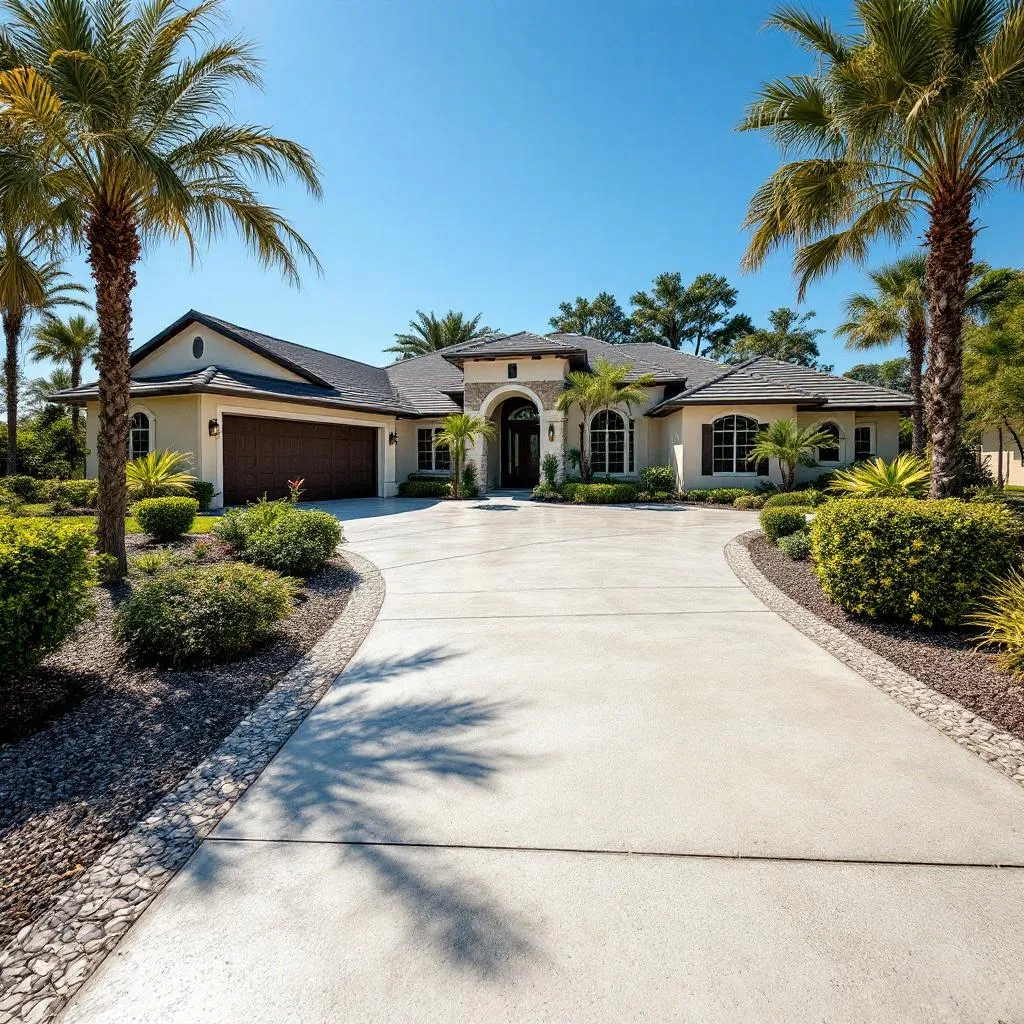 Broom Finish Driveway in the Tampa Bay area