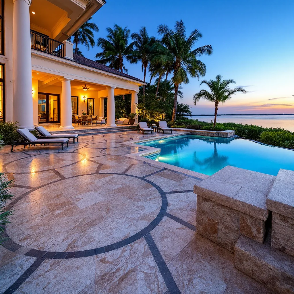 Waterfront Pool Deck in the Tampa Bay area
